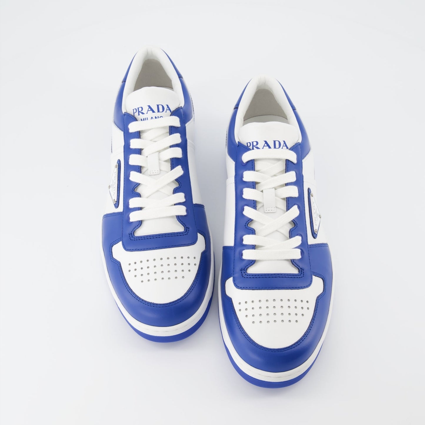 Prada, luxury sneakers, blue-white sneakers, men's fashion, high-end footwear