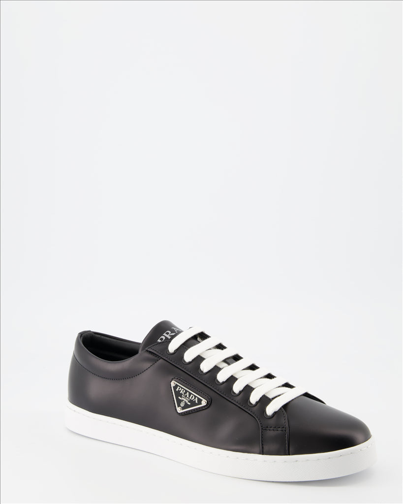 Prada, leather sneakers, luxury, men's shoes, high-end fashion