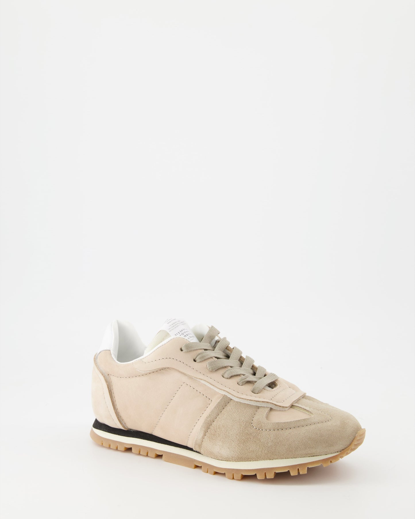 Women's sneakers, Maison Margiela, beige suede, luxury, elegance