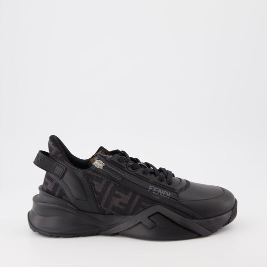 Fendi Flow sneakers, black luxury sneakers, men's designer shoes, high-end footwear, premium men's sneakers