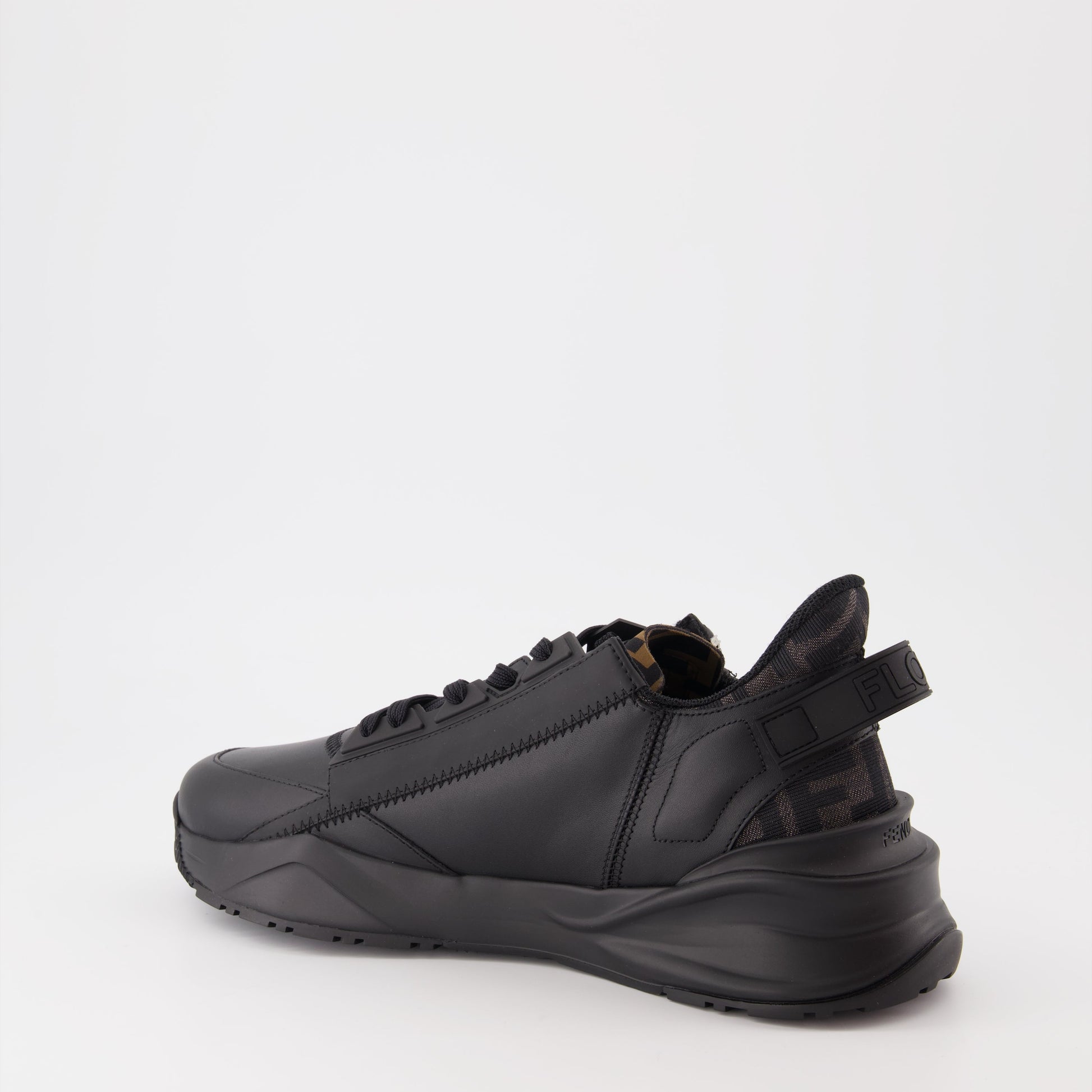 Fendi Flow sneakers, black luxury sneakers, men's designer shoes, high-end footwear, premium men's sneakers