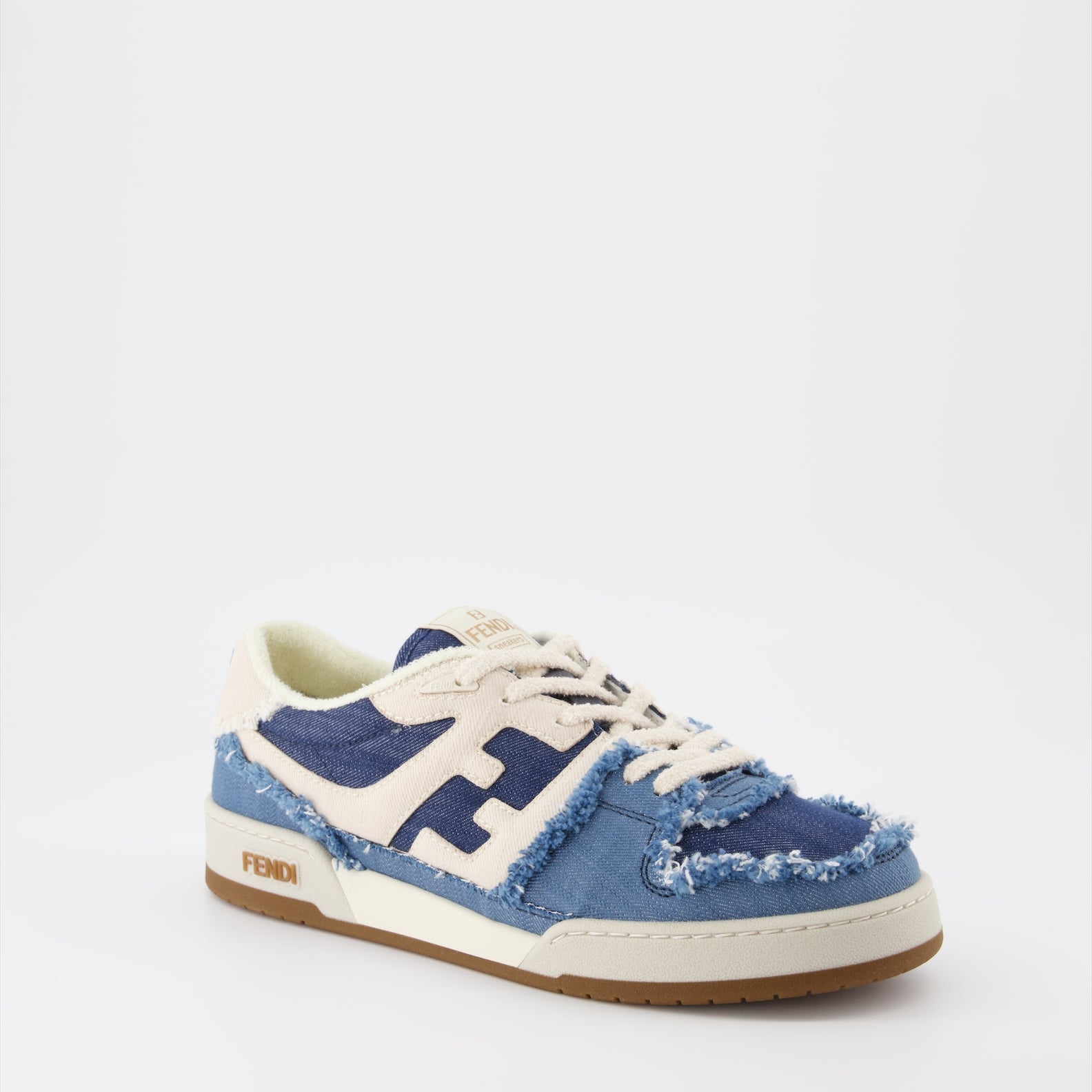 Fendi sneakers, blue sneakers, luxury footwear, designer shoes, Fendi Match