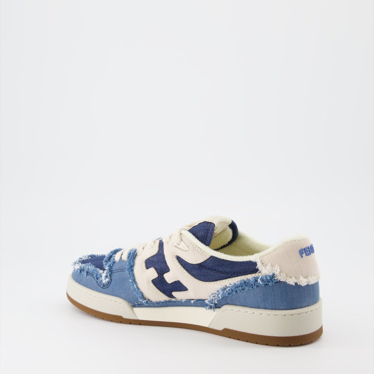 Fendi sneakers, blue sneakers, luxury footwear, designer shoes, Fendi Match