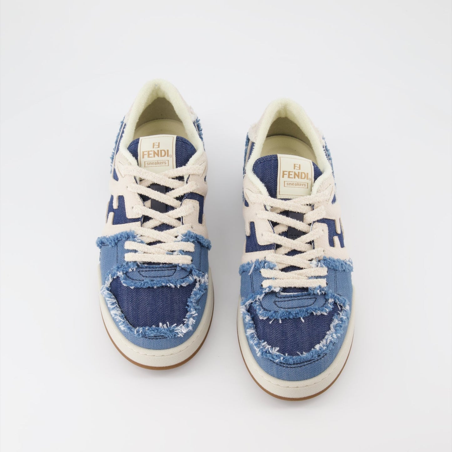 Fendi sneakers, blue sneakers, luxury footwear, designer shoes, Fendi Match