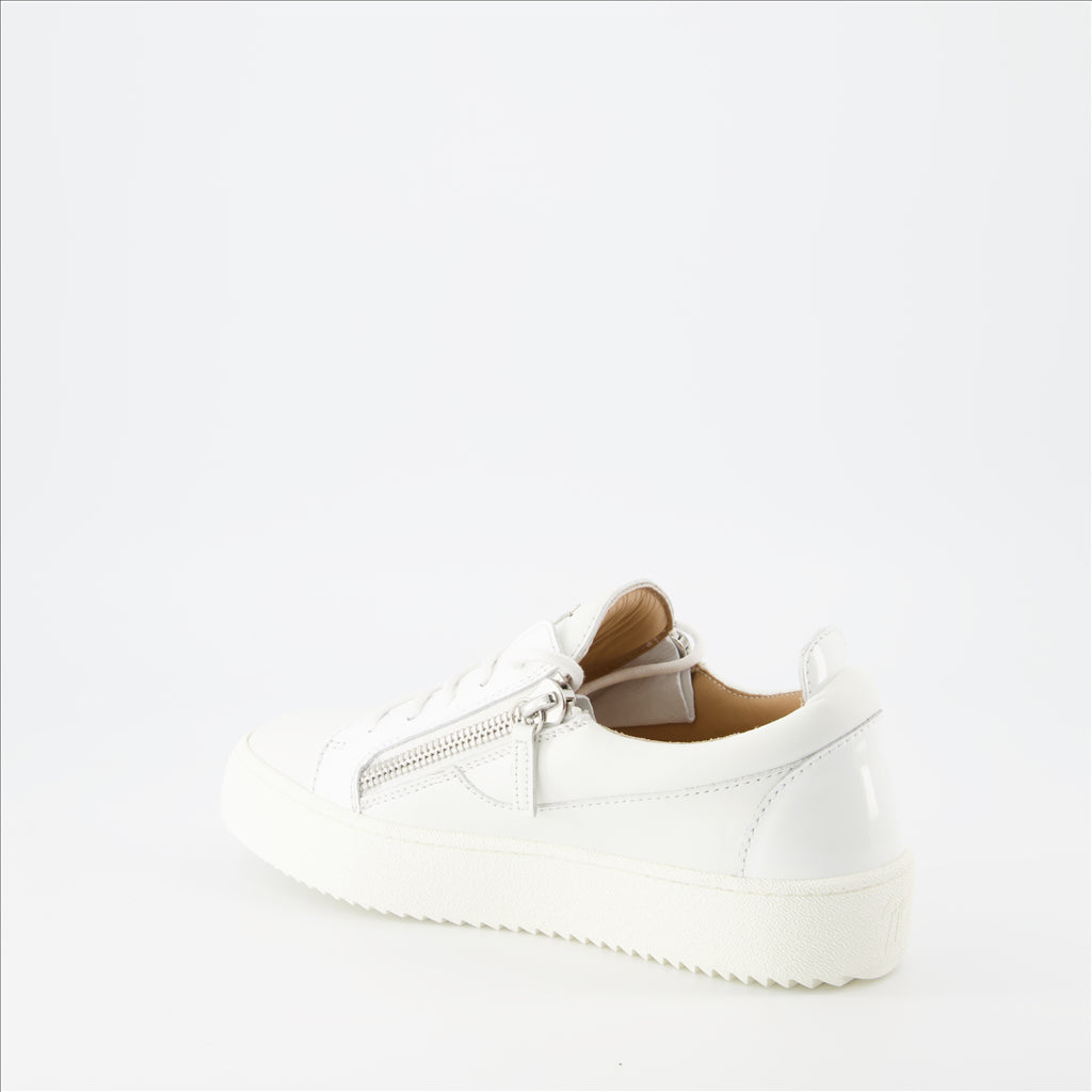 Giuseppe Zanotti, Frankie Sneakers, White Sneakers, Women's Luxury Footwear, Designer Sneakers