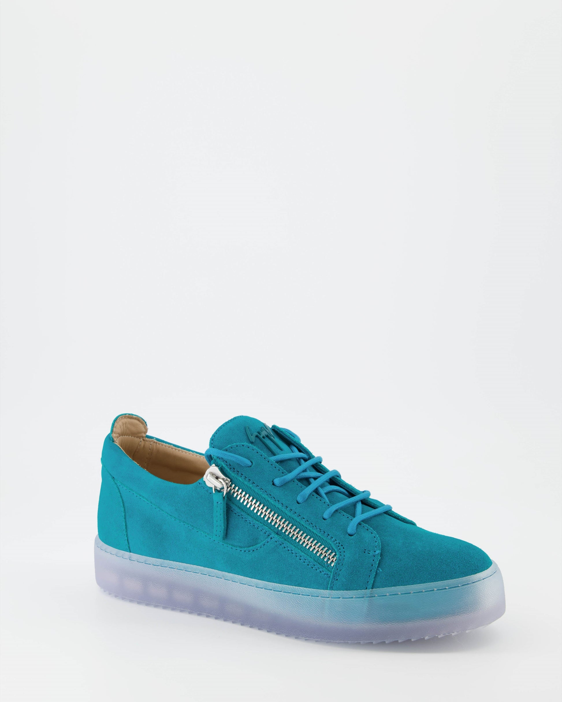 Giuseppe Zanotti, blue suede sneakers, men's luxury footwear, designer shoes, high-end fashion