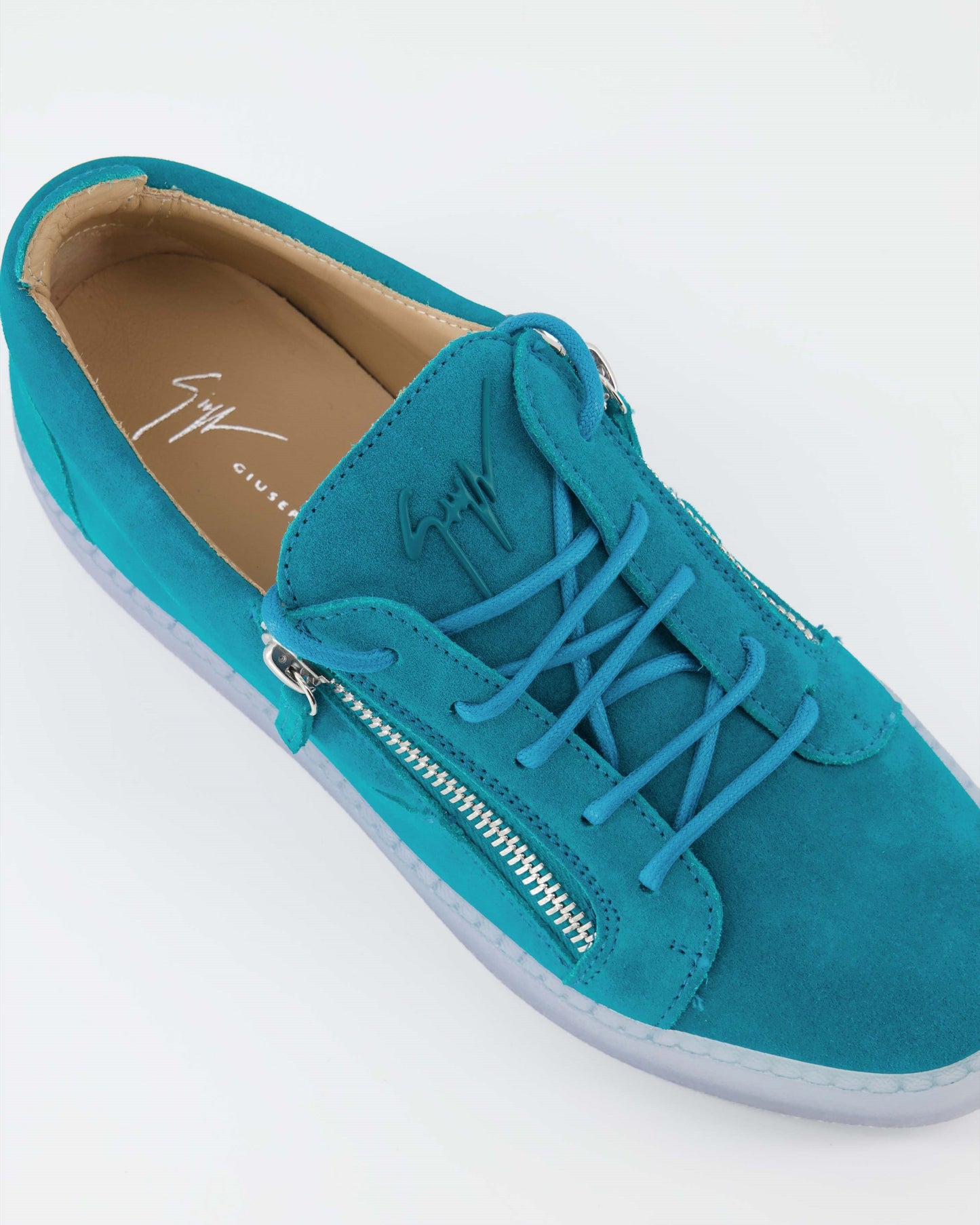 Giuseppe Zanotti, blue suede sneakers, men's luxury footwear, designer shoes, high-end fashion