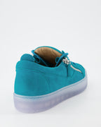 Giuseppe Zanotti, blue suede sneakers, men's luxury footwear, designer shoes, high-end fashion