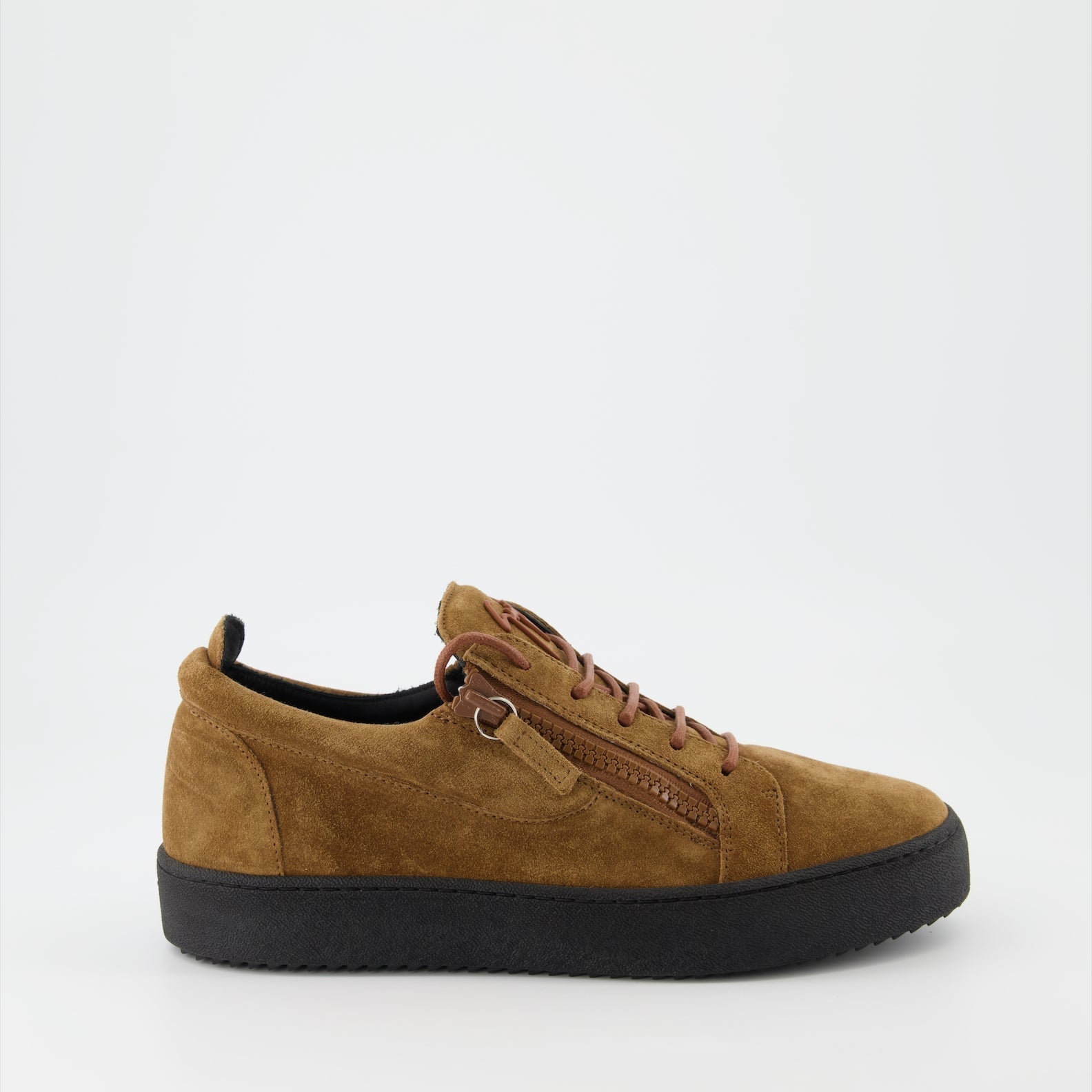 Frankie sneakers, brown suede, Giuseppe Zanotti, men's shoes, luxury