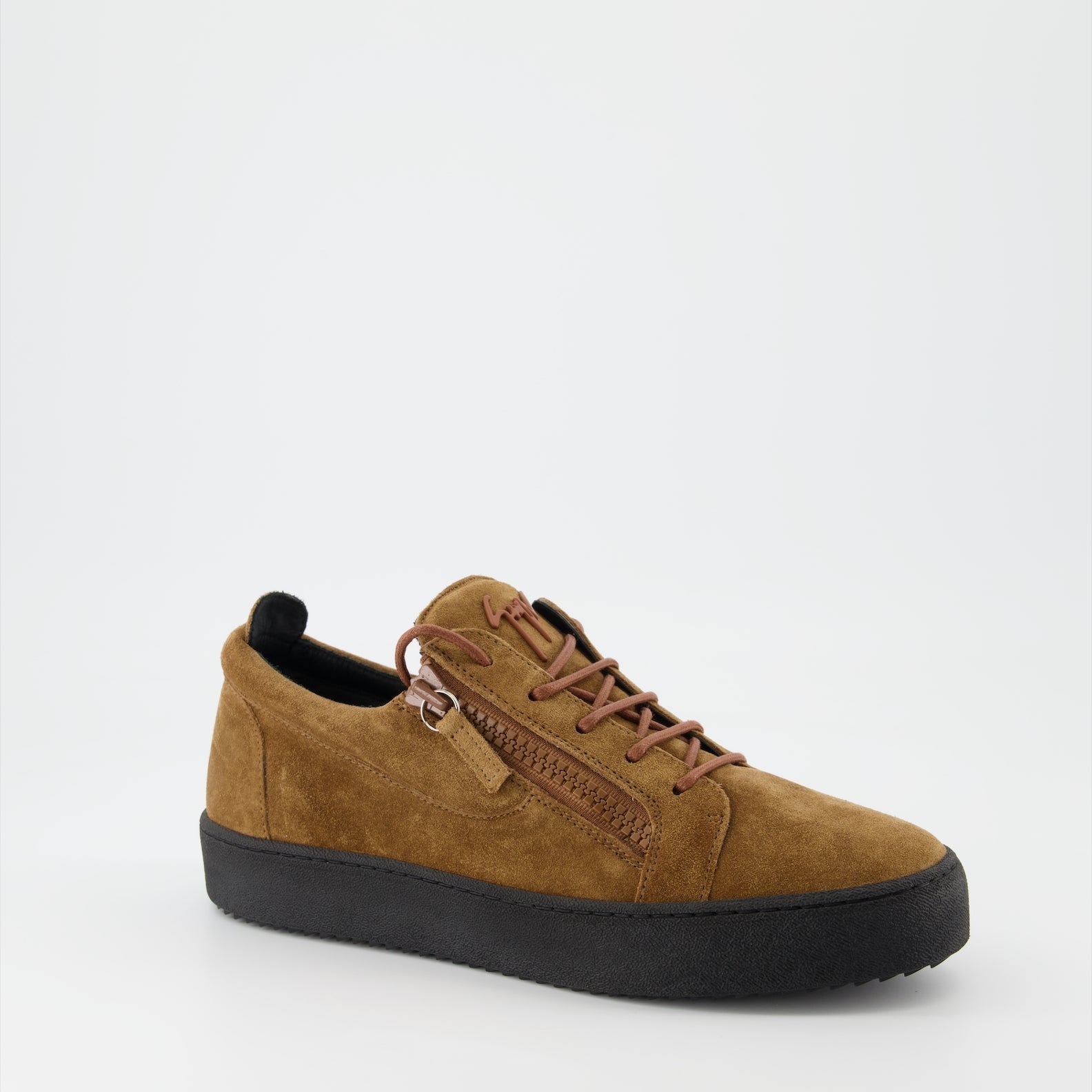 Frankie sneakers, brown suede, Giuseppe Zanotti, men's shoes, luxury