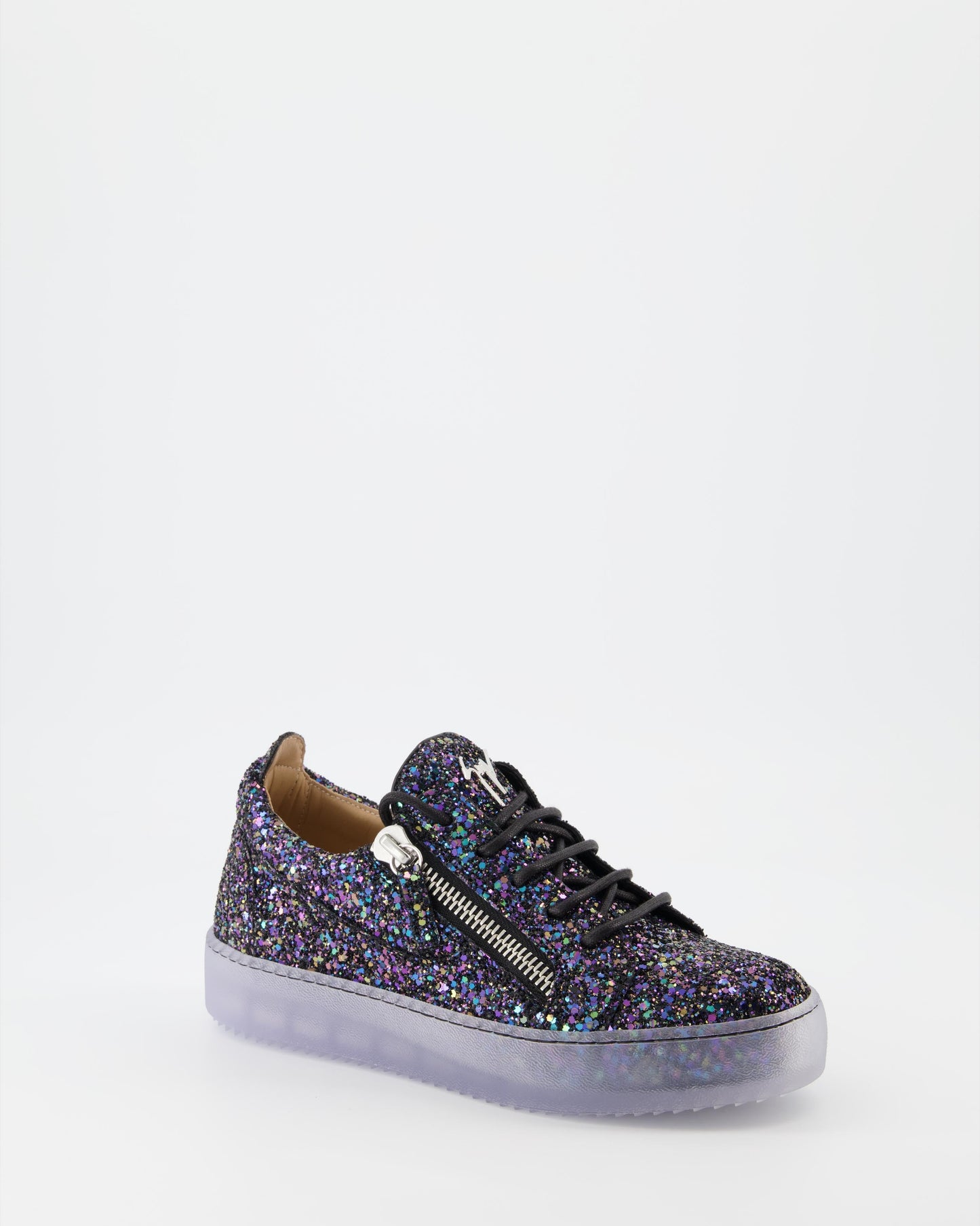 Giuseppe Zanotti, Glitter Sneakers, Luxury Footwear, Women's Fashion, High-end Sneakers