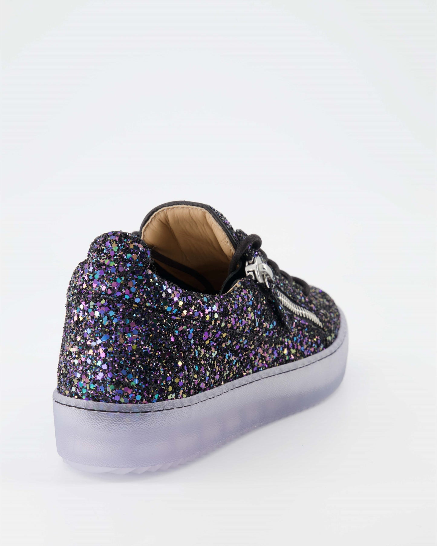 Giuseppe Zanotti, Glitter Sneakers, Luxury Footwear, Women's Fashion, High-end Sneakers