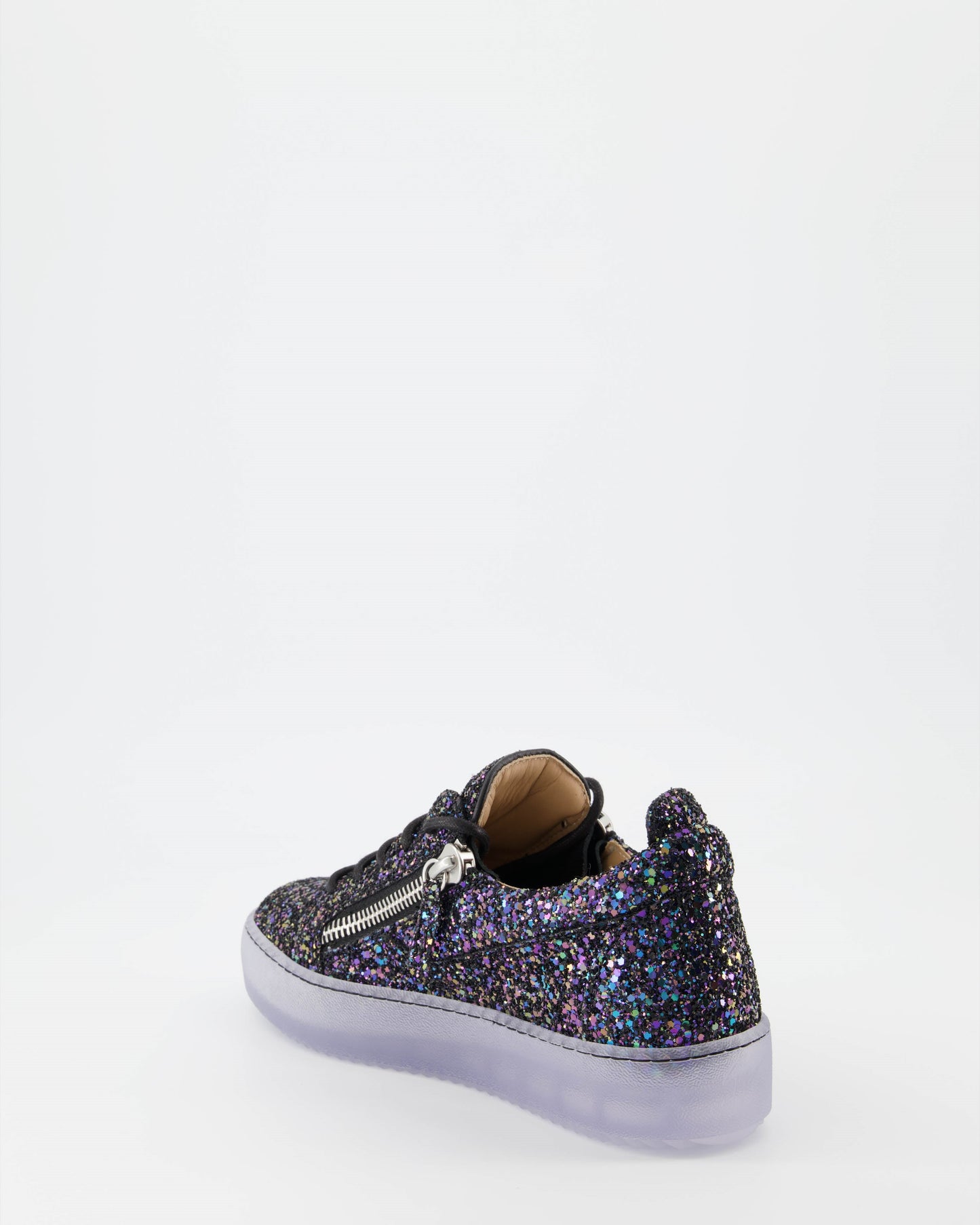 Giuseppe Zanotti, Glitter Sneakers, Luxury Footwear, Women's Fashion, High-end Sneakers