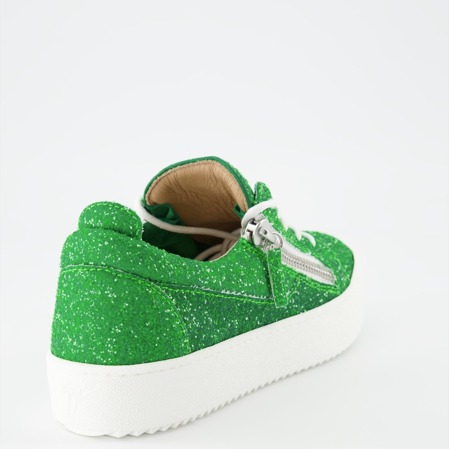 Gail Sneakers, Green Glitter, Giuseppe Zanotti, Luxury Shoes, Women's Fashion