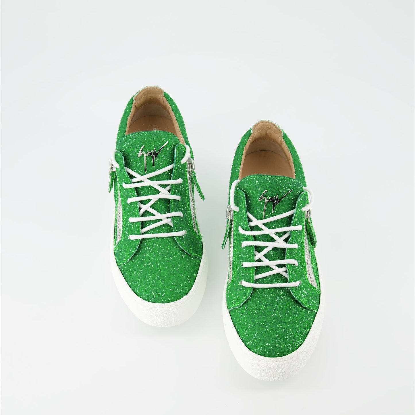 Gail Sneakers, Green Glitter, Giuseppe Zanotti, Luxury Shoes, Women's Fashion