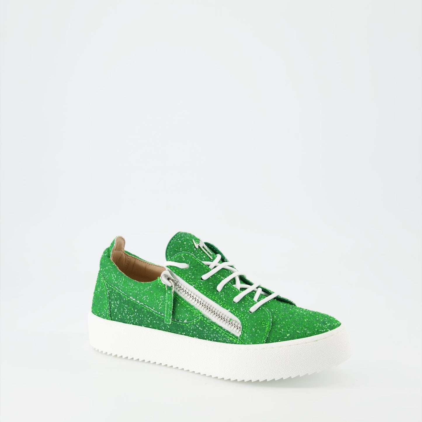 Gail Sneakers, Green Glitter, Giuseppe Zanotti, Luxury Shoes, Women's Fashion