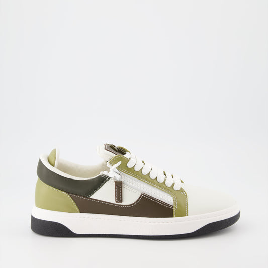 Giuseppe Zanotti, GZ94 sneakers, Khaki sneakers, Luxury men's footwear, Designer sneakers