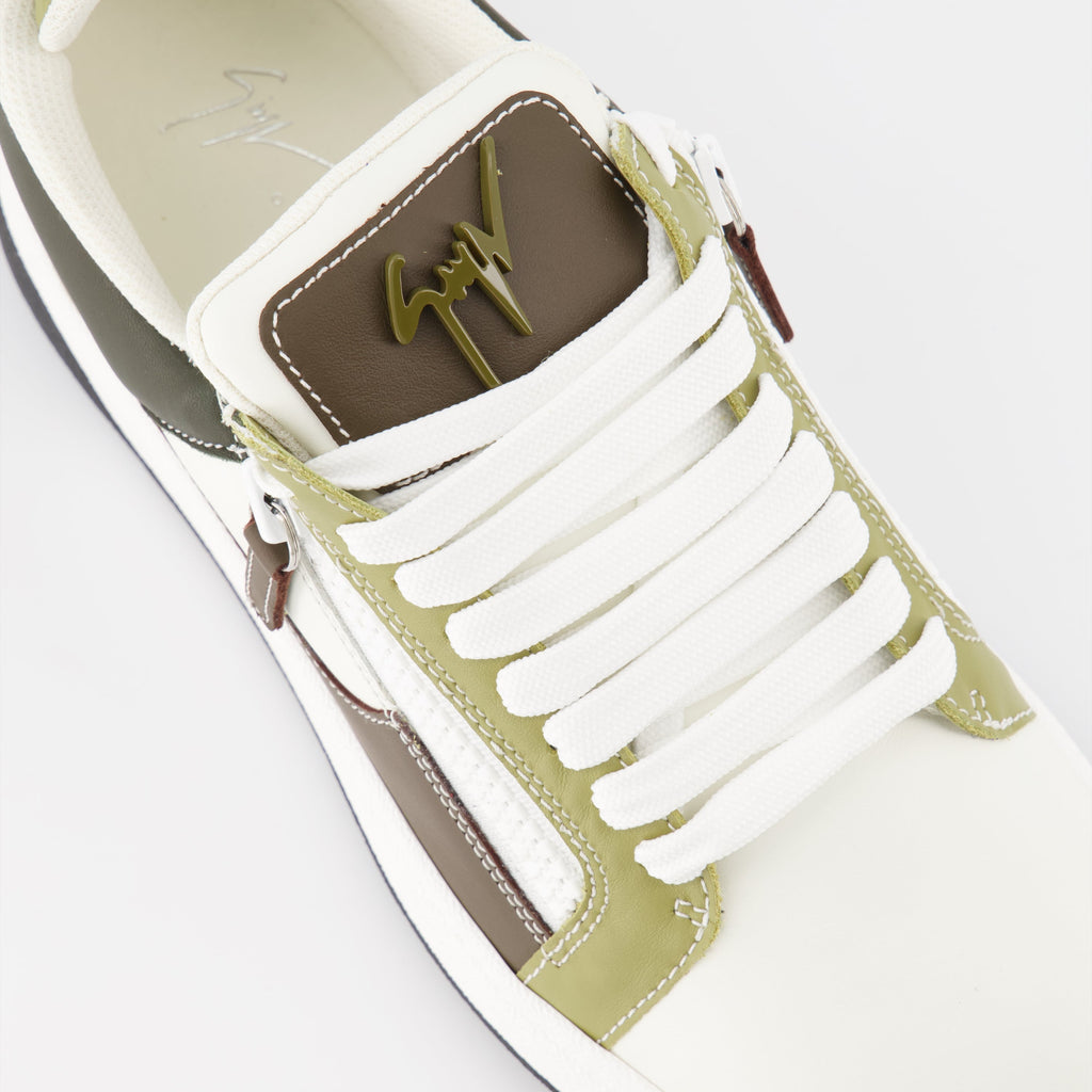 Giuseppe Zanotti, GZ94 sneakers, Khaki sneakers, Luxury men's footwear, Designer sneakers