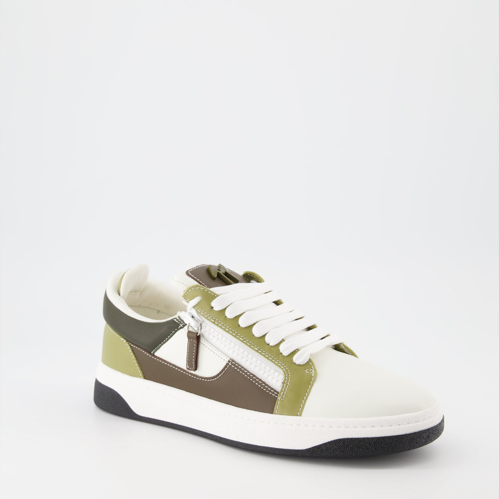 Giuseppe Zanotti, GZ94 sneakers, Khaki sneakers, Luxury men's footwear, Designer sneakers