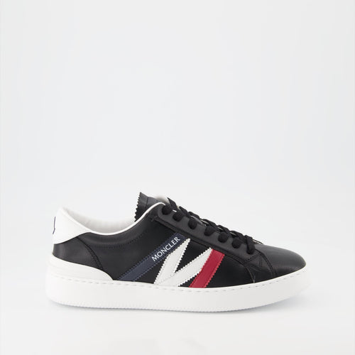 Black Leather Monaco Sneakers