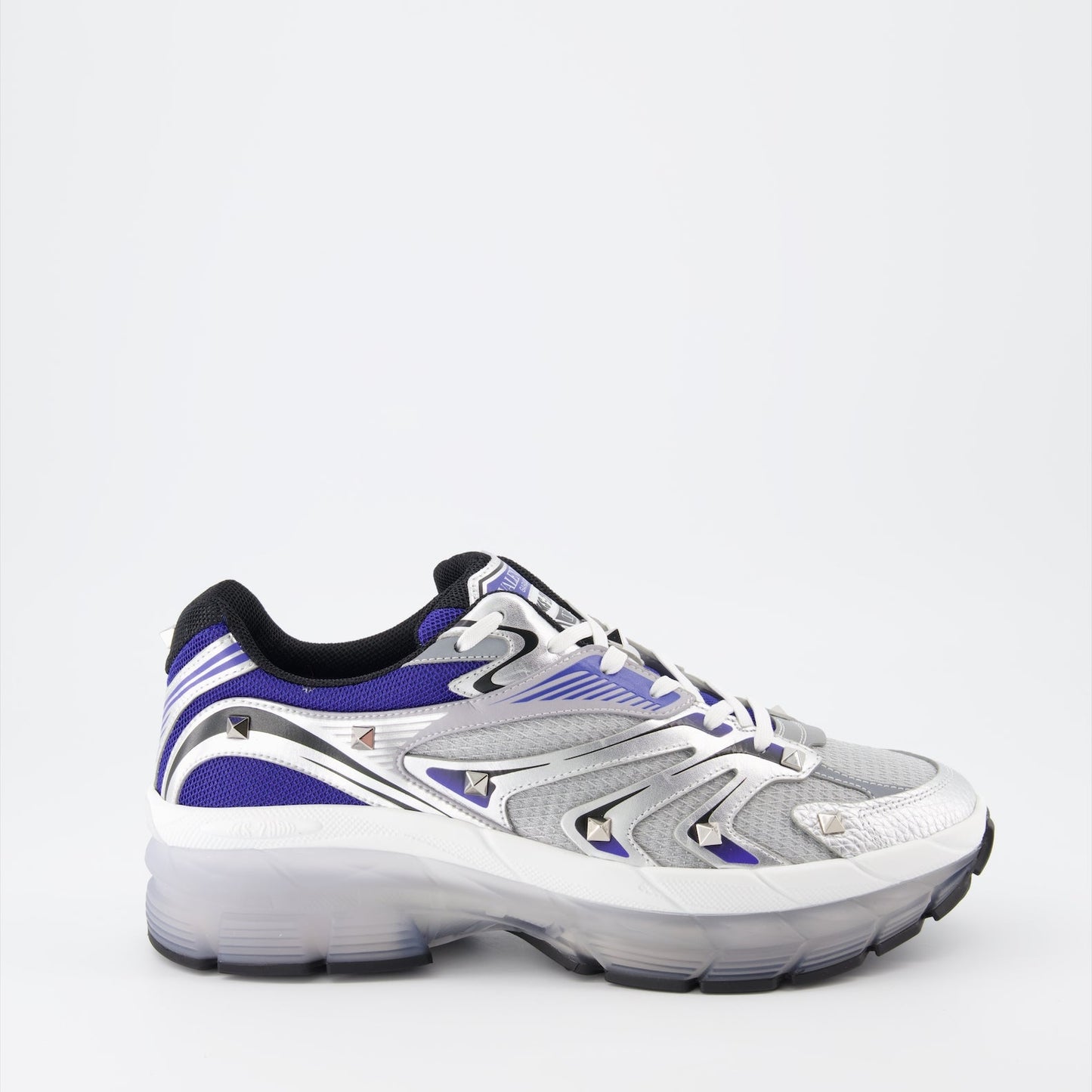 Valentino Garavani sneakers, blue silver sneakers, luxury men's footwear, designer sneakers, high-end sneakers