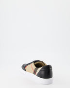 Image of Classic Checked Leather Sneakers by Burberry for Women - Season Spring-Summer 2024 - Back View