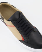 Image of Classic Checked Leather Sneakers by Burberry for Women - Season Spring-Summer 2024 - Top View Pair