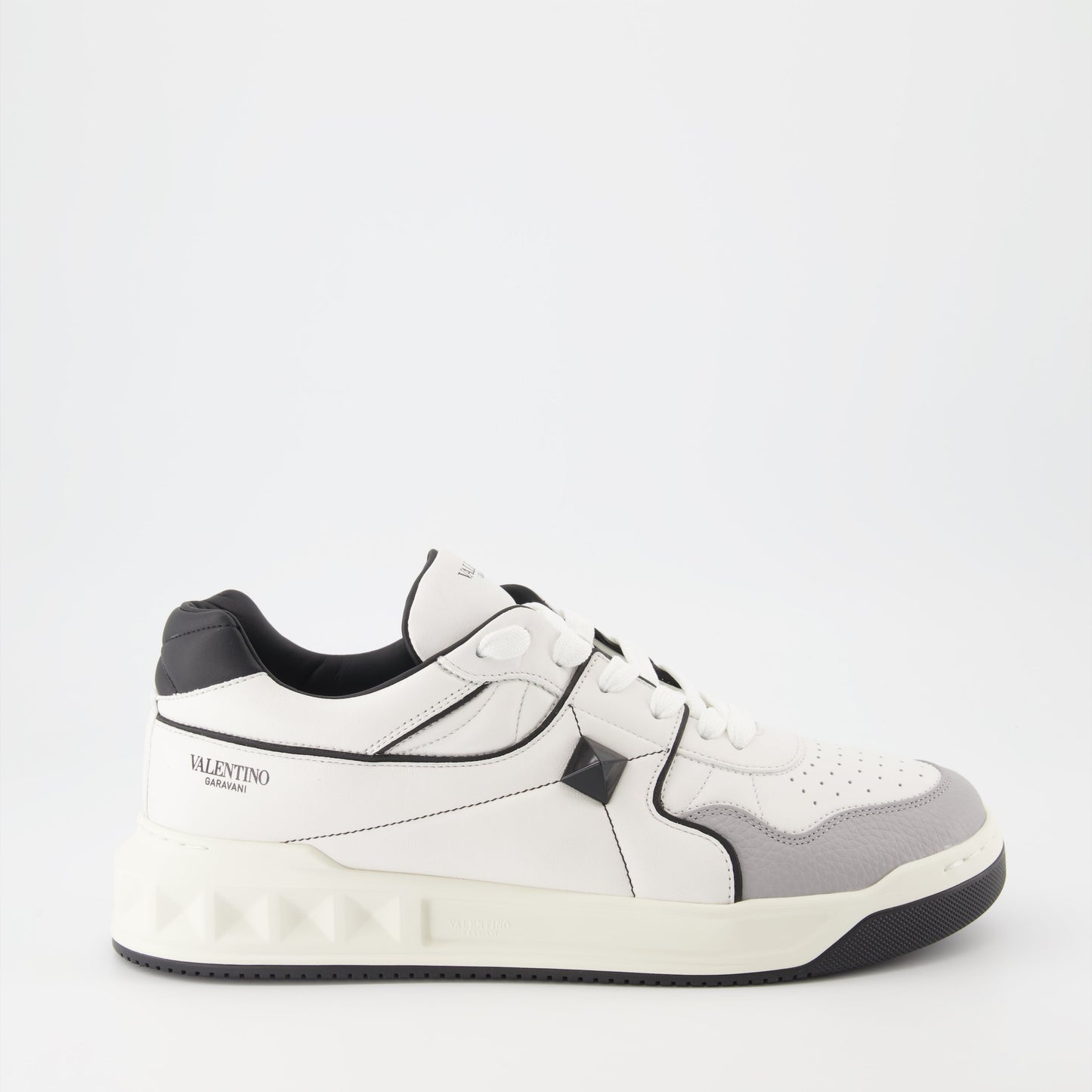 Valentino Garavani, men's luxury sneakers, grey-white sneakers, One Stud, high-end footwear