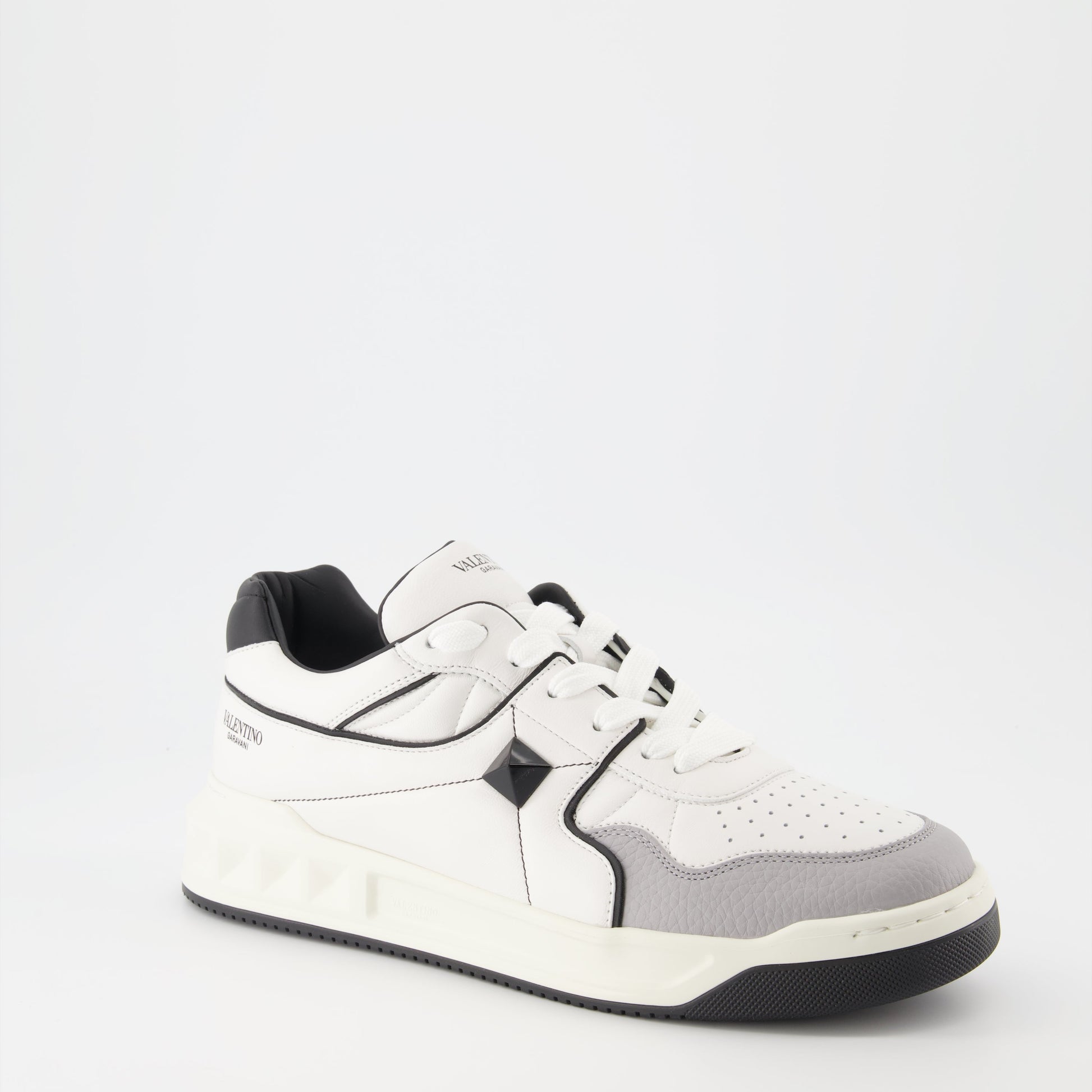 Valentino Garavani, men's luxury sneakers, grey-white sneakers, One Stud, high-end footwear