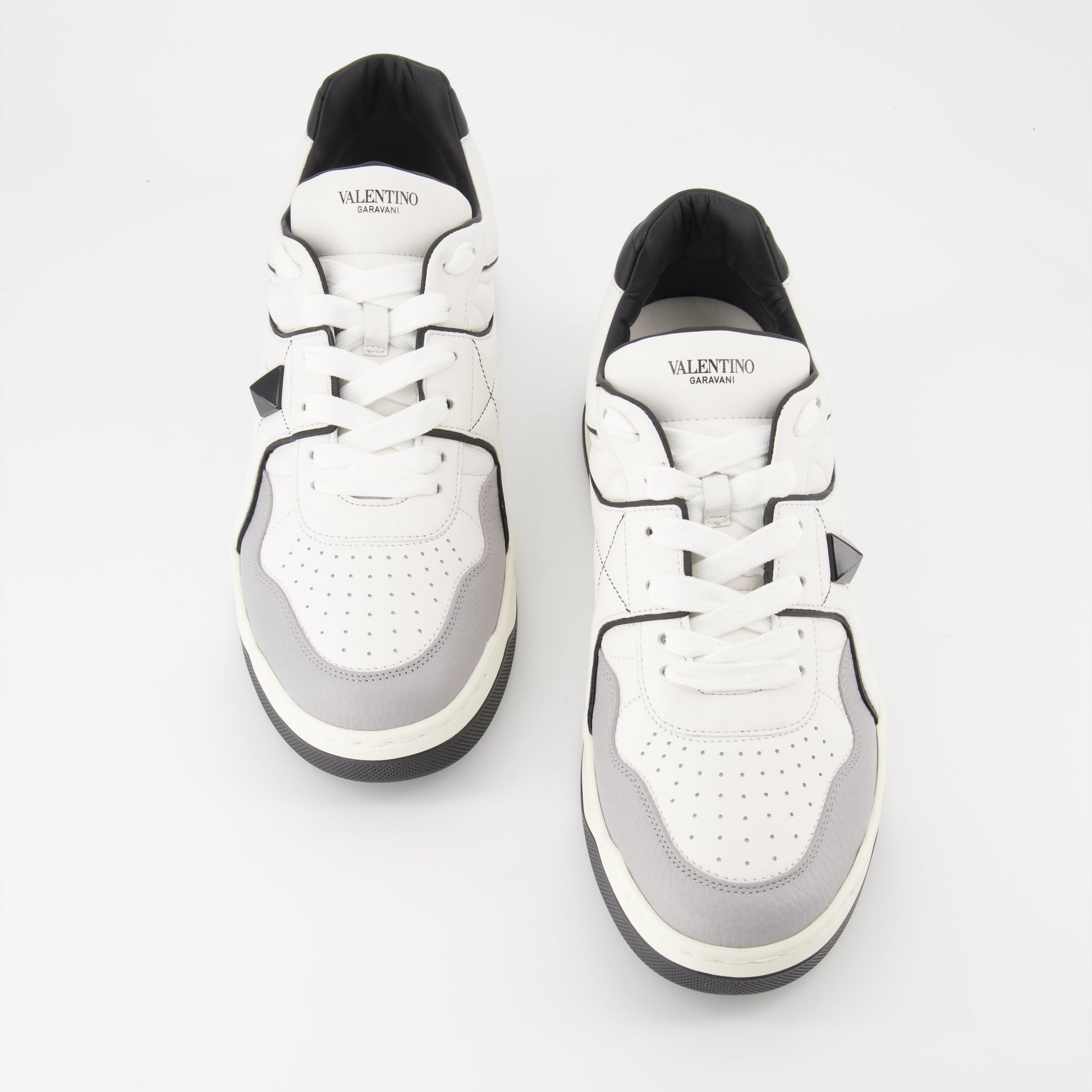 Valentino Garavani, men's luxury sneakers, grey-white sneakers, One Stud, high-end footwear