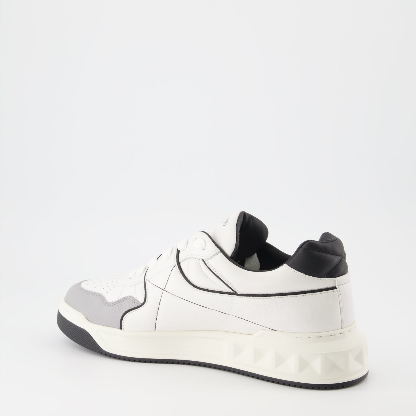 Valentino Garavani, men's luxury sneakers, grey-white sneakers, One Stud, high-end footwear