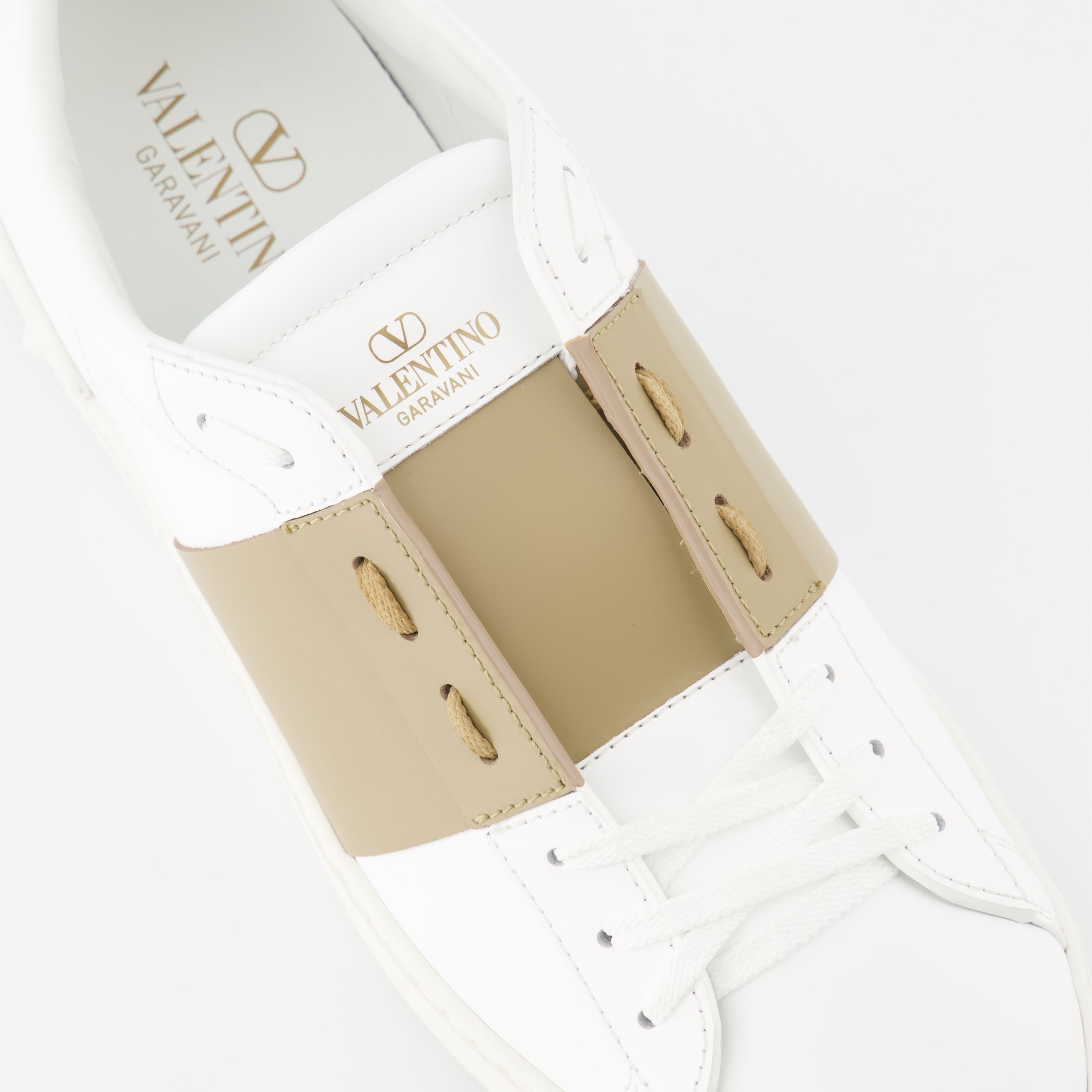 Valentino Garavani sneakers, luxury men's sneakers, beige-white sneakers, designer footwear, high-end fashion