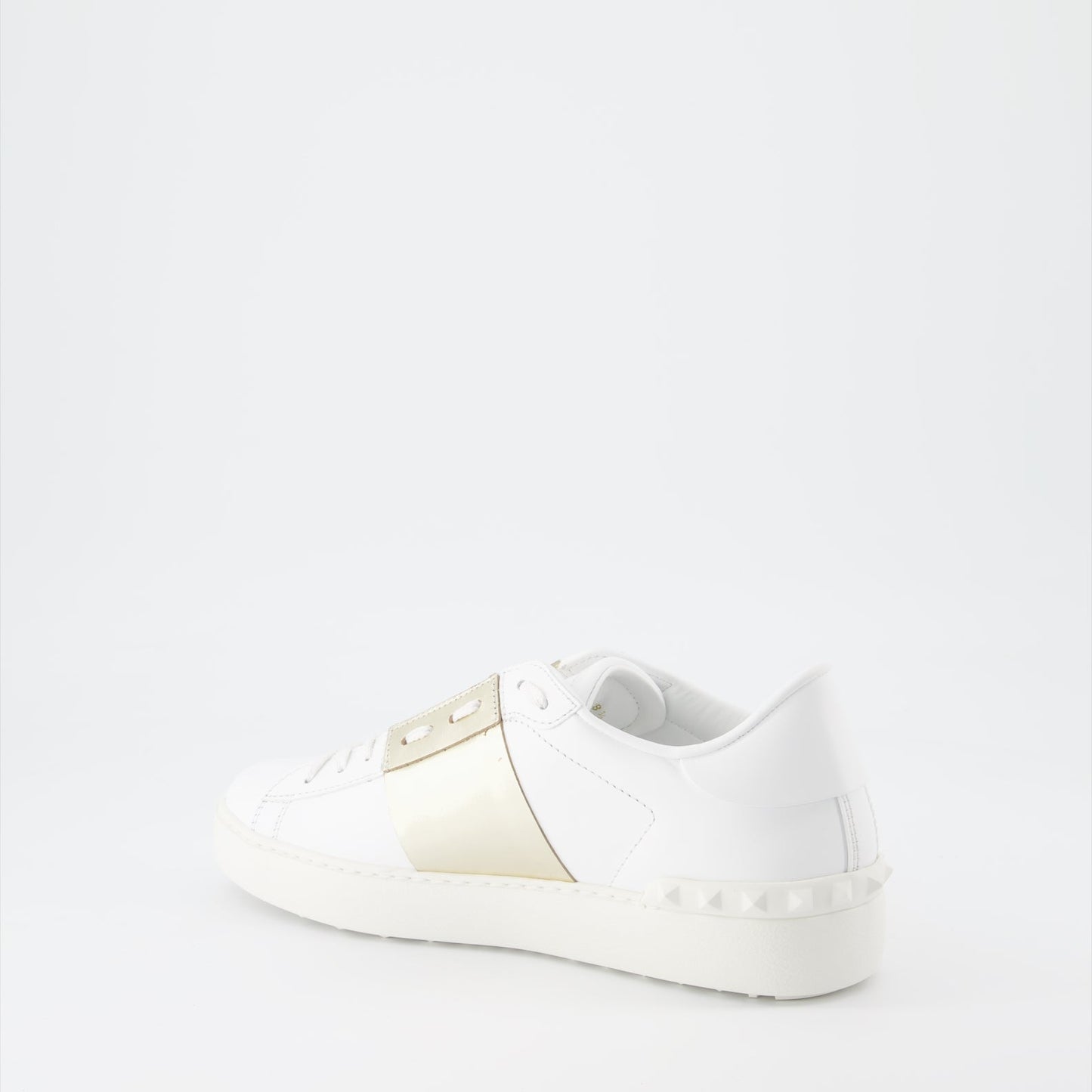 Valentino Garavani, Women's luxury sneakers, Gold-white sneakers, Designer footwear, High-end fashion