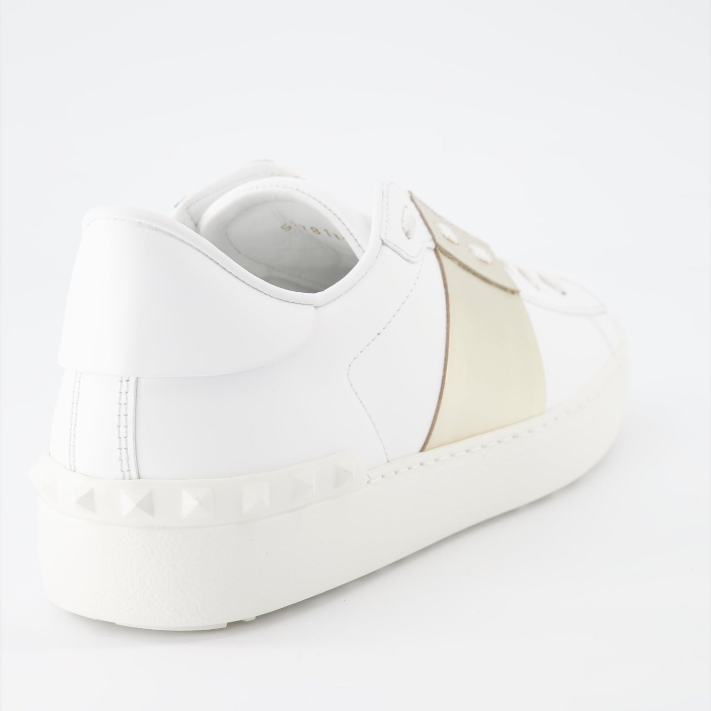 Valentino Garavani, Women's luxury sneakers, Gold-white sneakers, Designer footwear, High-end fashion