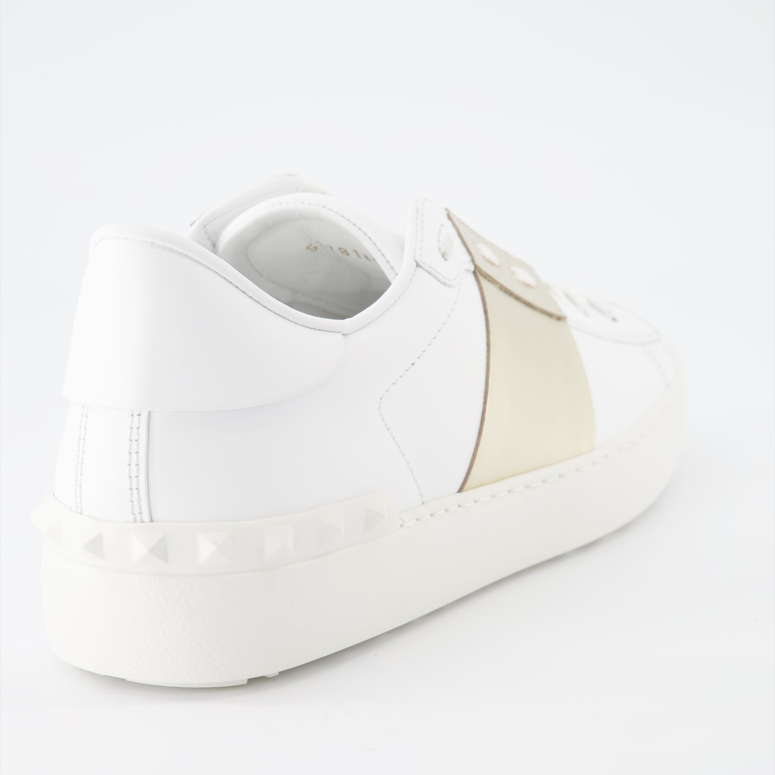 Valentino Garavani, Women's luxury sneakers, Gold-white sneakers, Designer footwear, High-end fashion