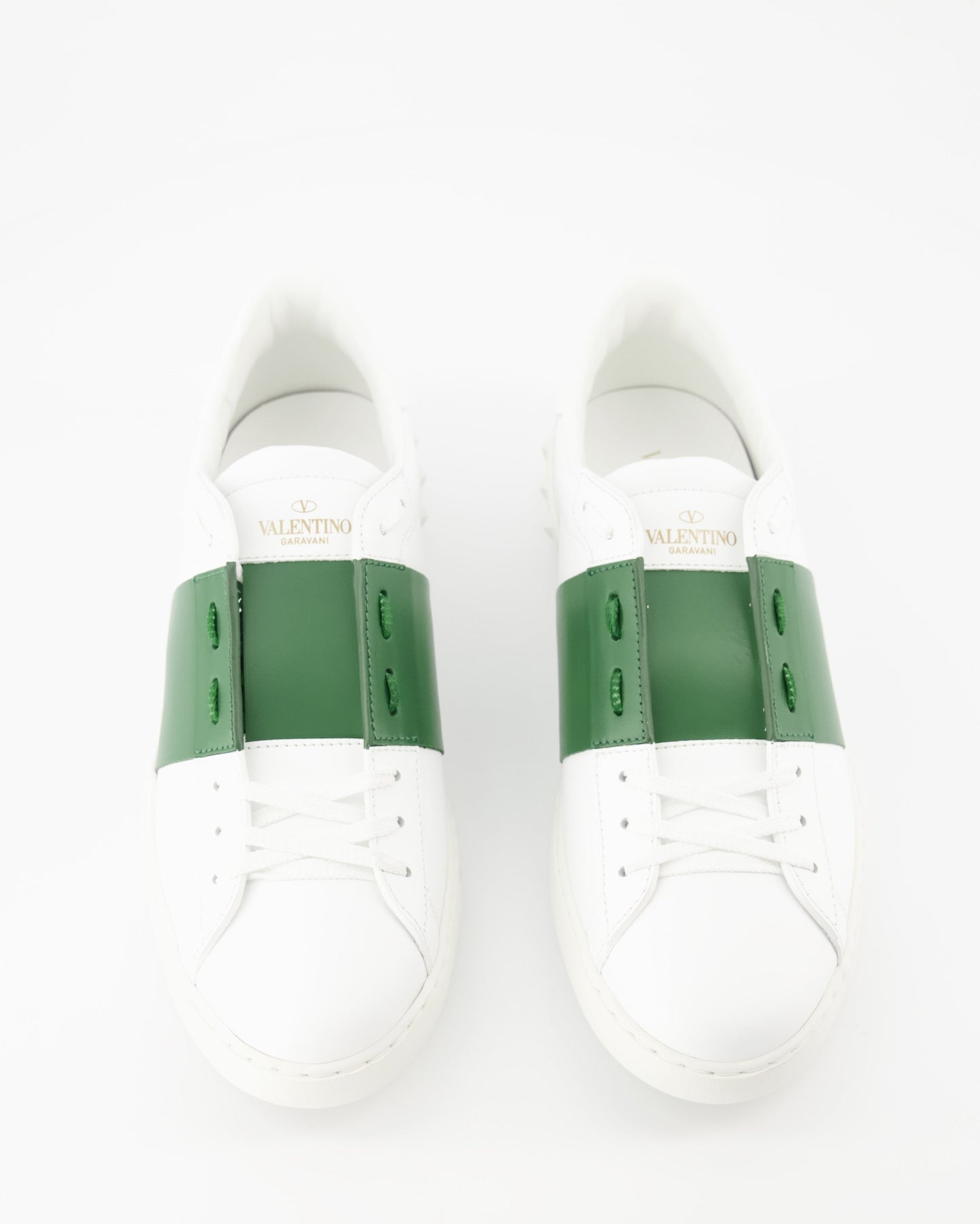 Valentino Garavani, white-green sneakers, luxury, elegant, comfort