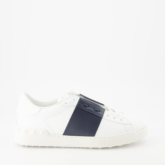 Valentino Garavani sneakers, blue-white sneakers, luxury leather sneakers, designer men's footwear, high-end sneakers