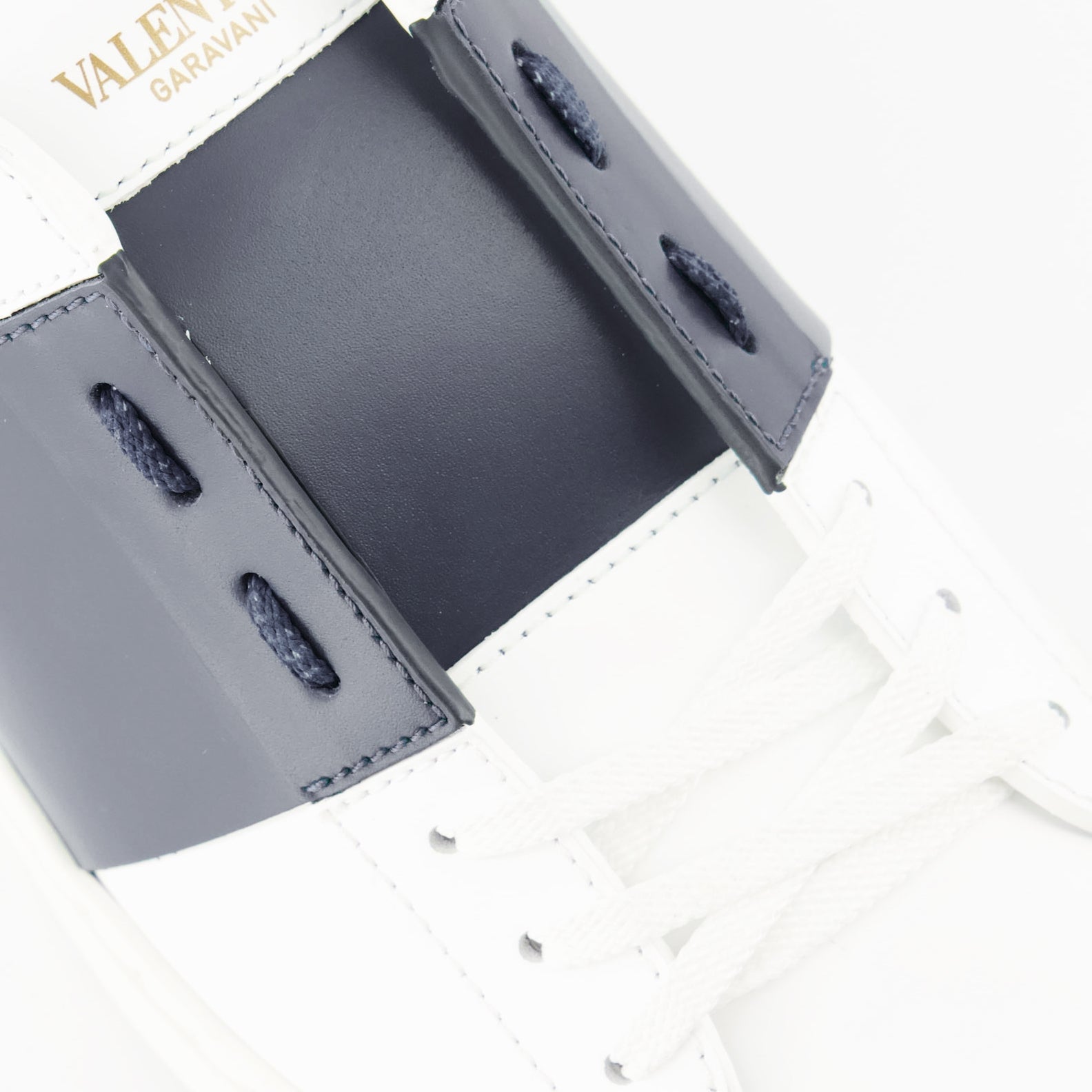 Valentino Garavani sneakers, blue-white sneakers, luxury leather sneakers, designer men's footwear, high-end sneakers