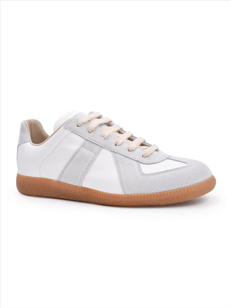 luxury sneakers, Maison Margiela, women's designer shoes, leather and suede sneakers, high-end fashion