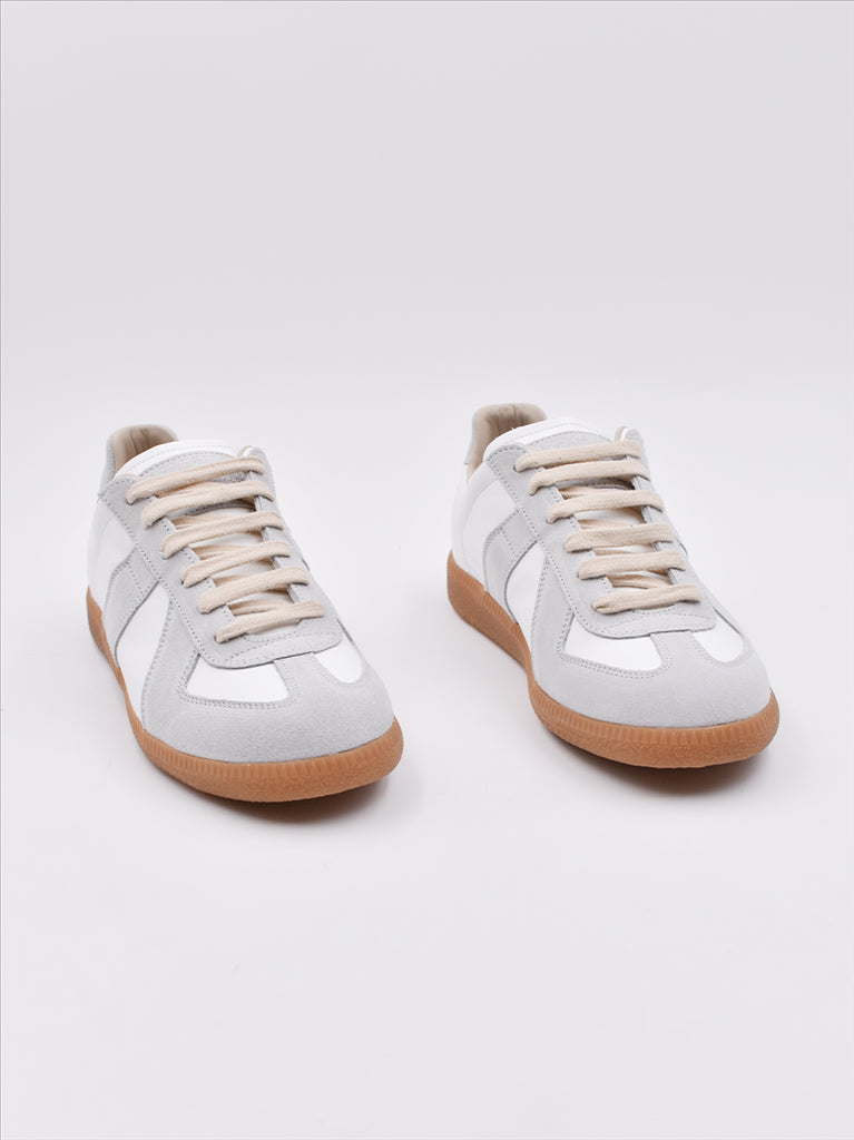 luxury sneakers, Maison Margiela, women's designer shoes, leather and suede sneakers, high-end fashion