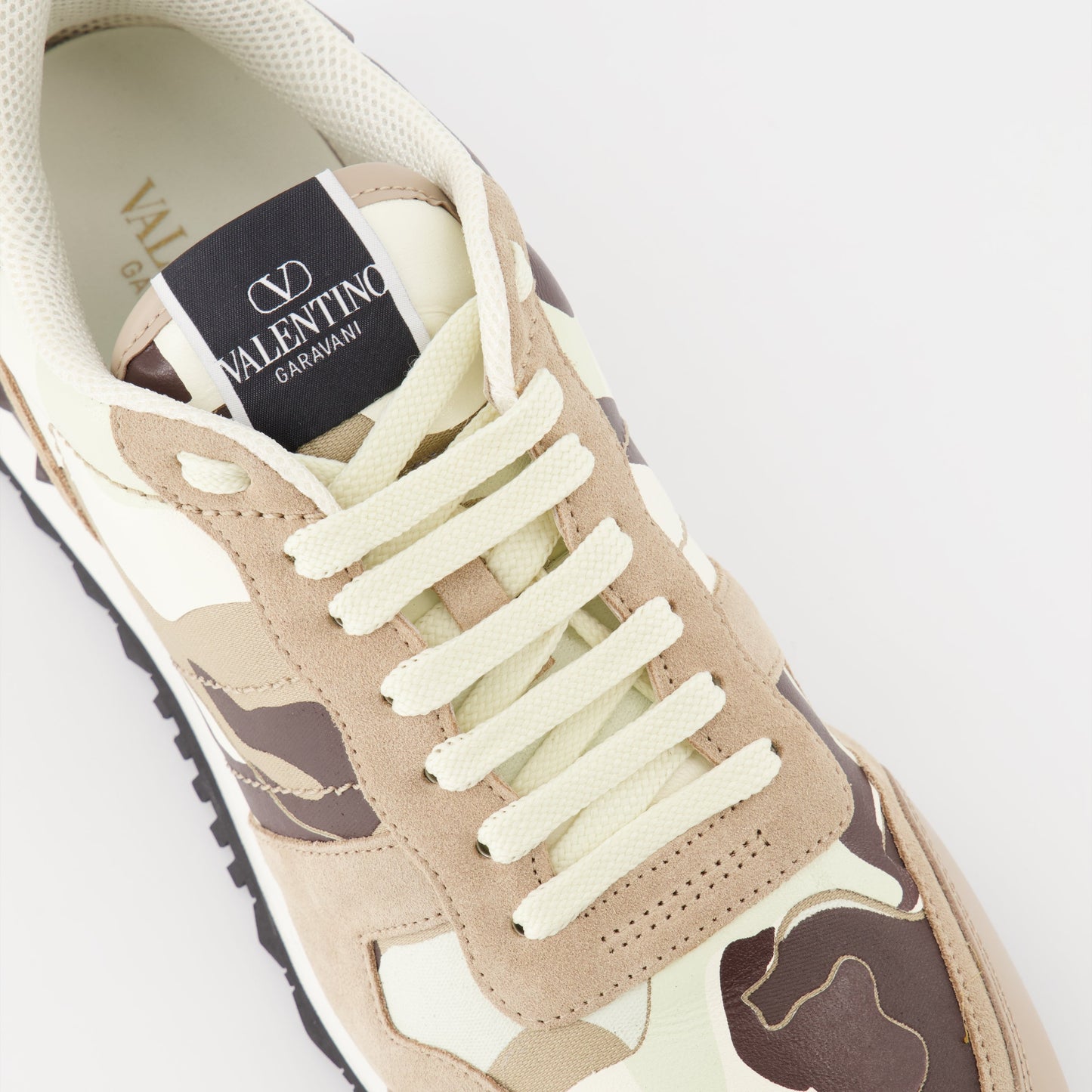 Valentino Garavani, Rockrunner Sneakers, Men's luxury footwear, Designer sneakers, Beige casual shoes