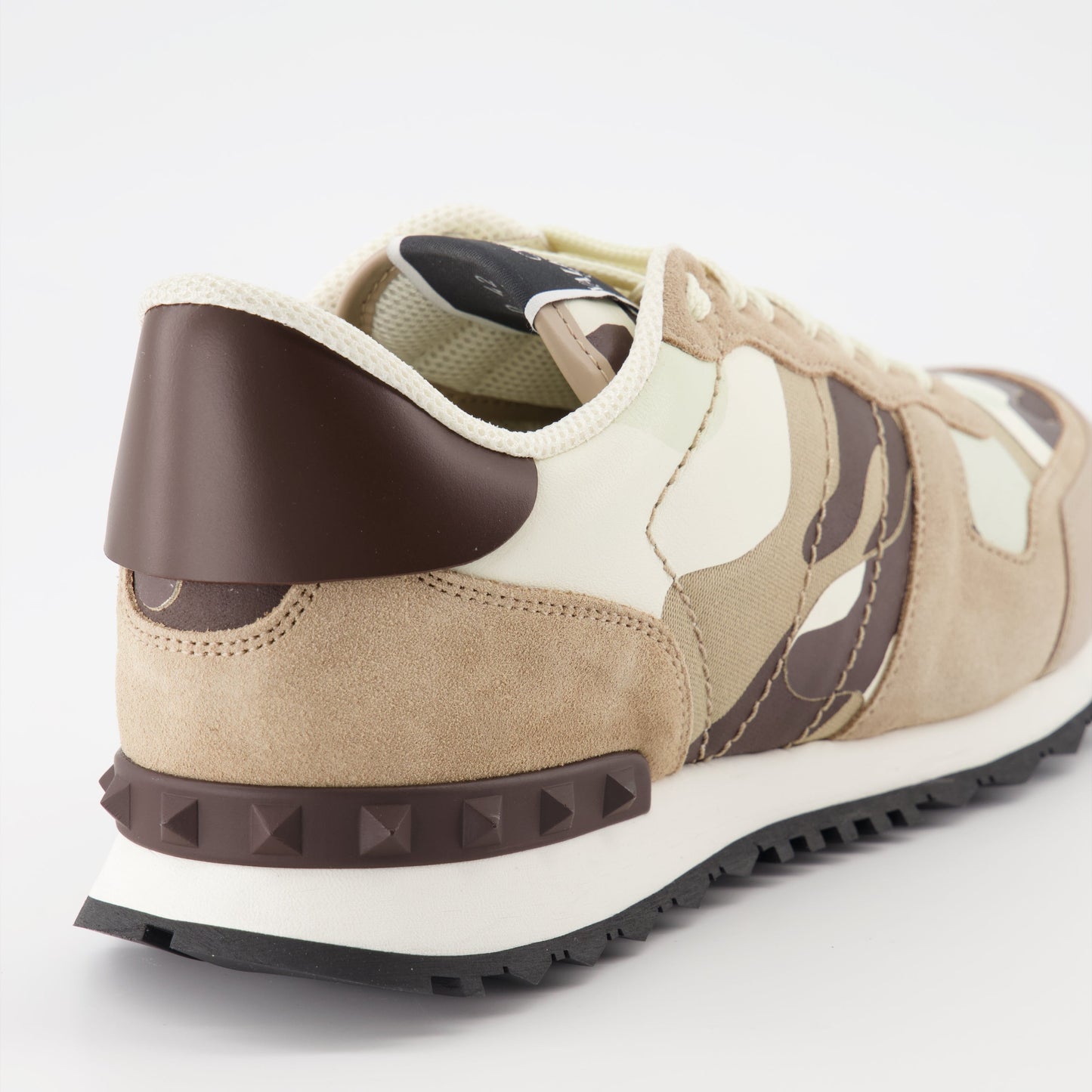 Valentino Garavani, Rockrunner Sneakers, Men's luxury footwear, Designer sneakers, Beige casual shoes