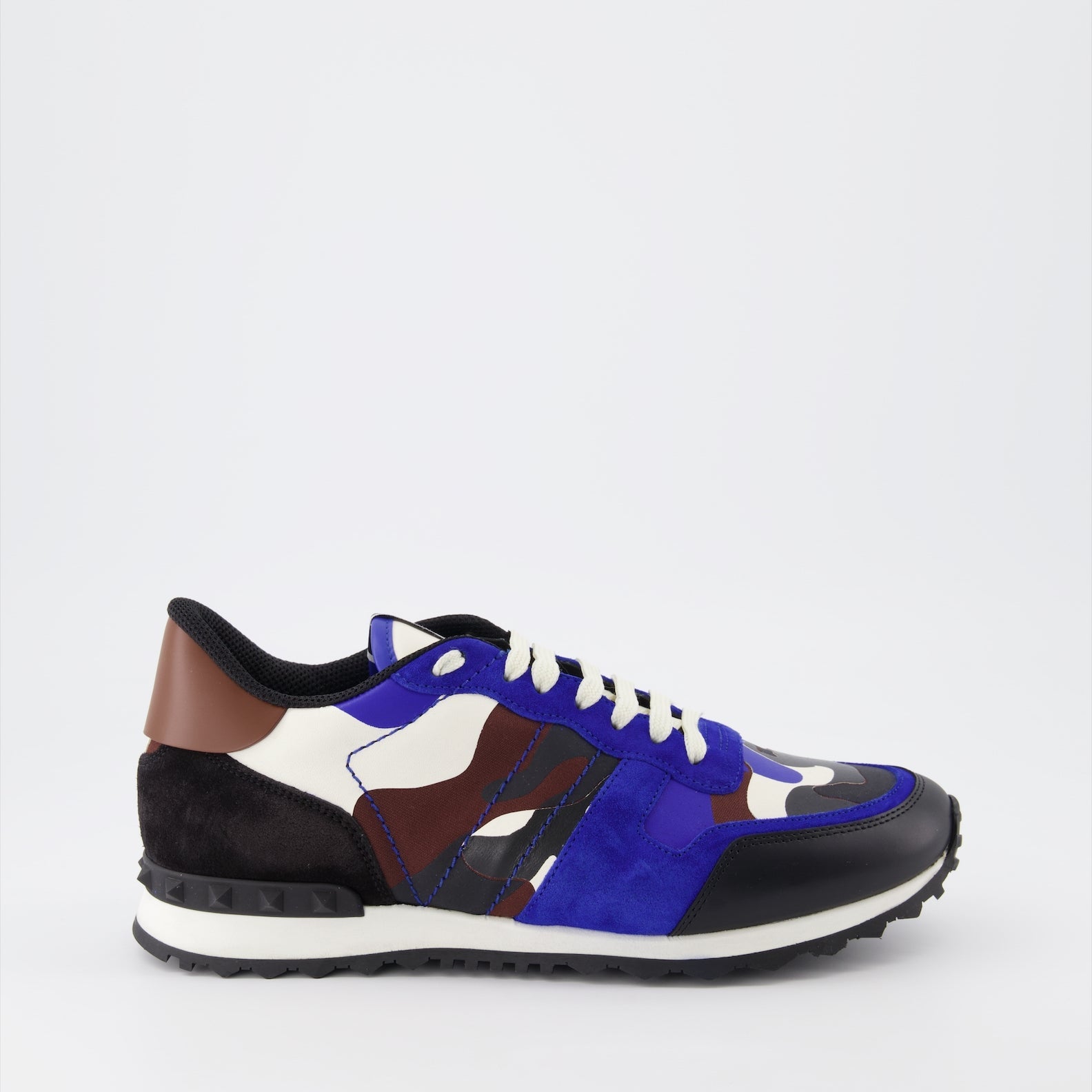 Valentino Garavani, Rockrunner Sneakers, Men's Luxury Sneakers, Blue-Brown Sneakers, Designer Footwear