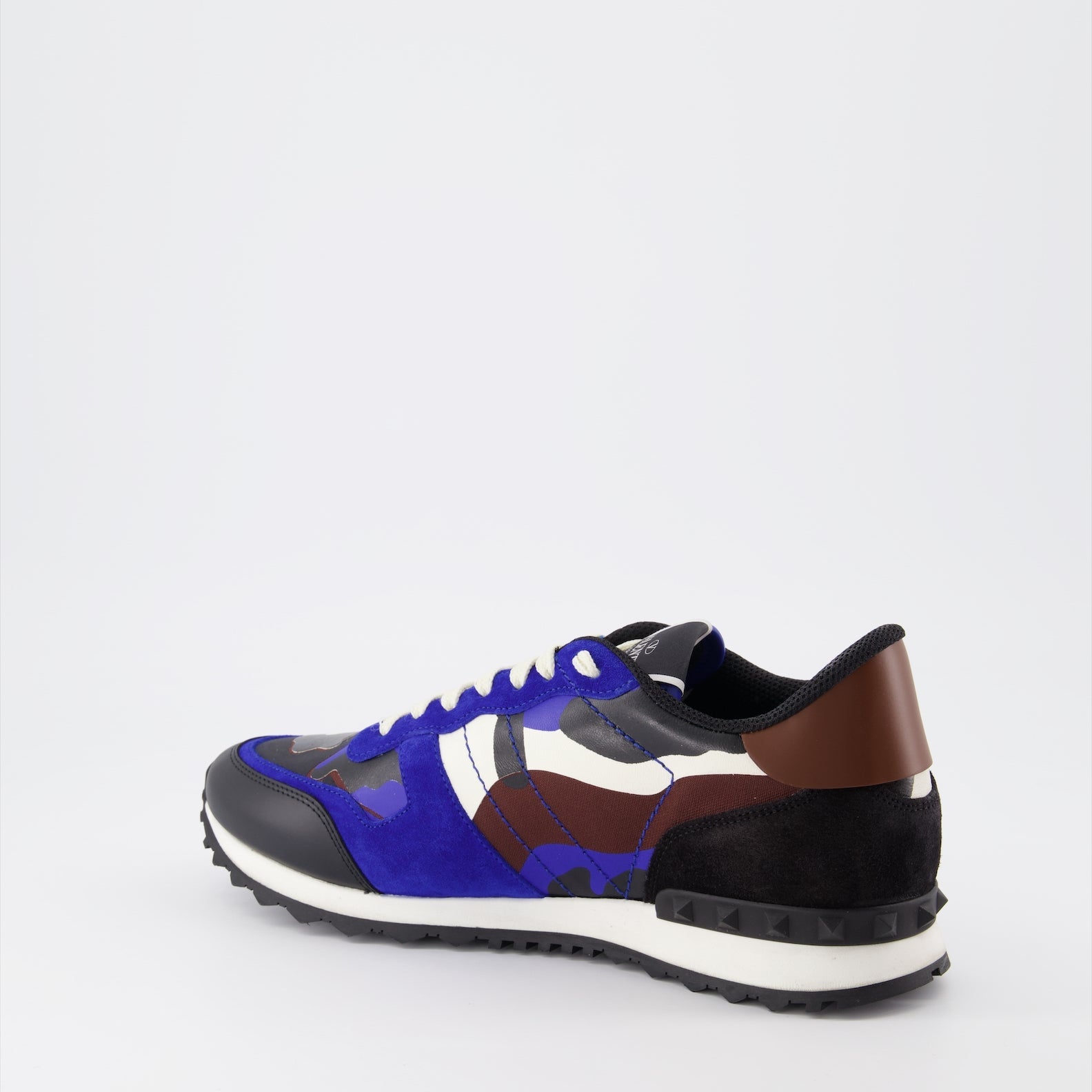 Valentino Garavani, Rockrunner Sneakers, Men's Luxury Sneakers, Blue-Brown Sneakers, Designer Footwear