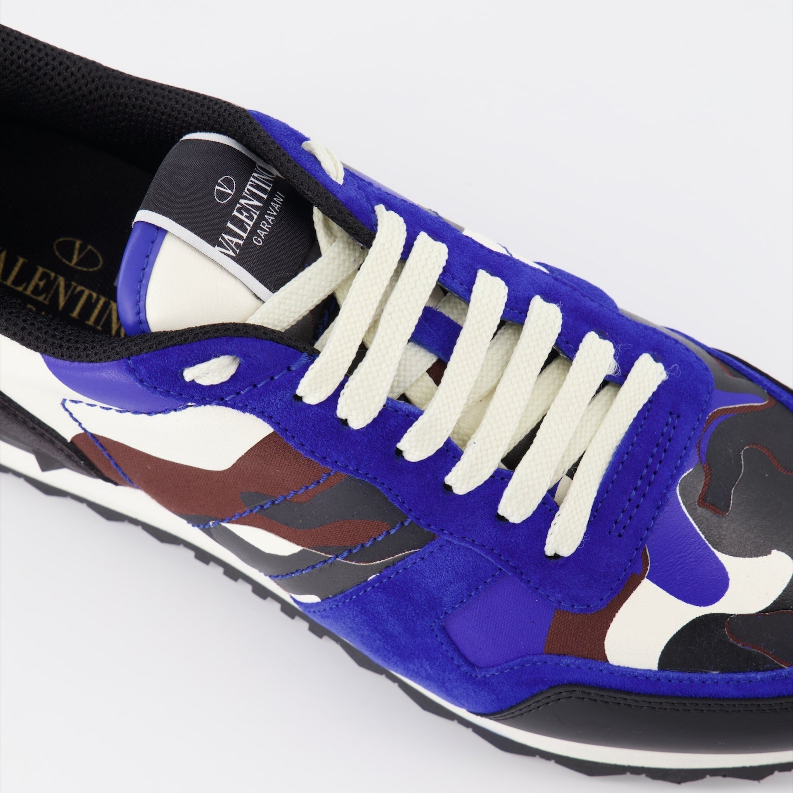 Valentino Garavani, Rockrunner Sneakers, Men's Luxury Sneakers, Blue-Brown Sneakers, Designer Footwear