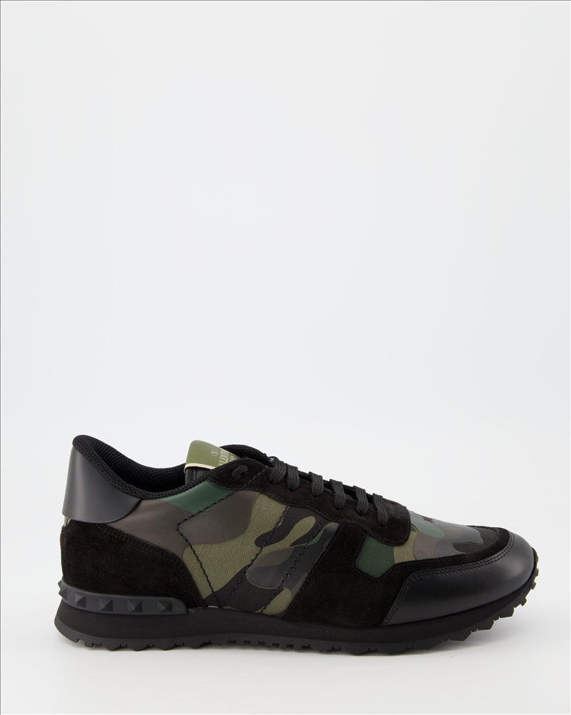 Valentino Garavani, men's sneakers, camouflage, Rockrunner, high-end