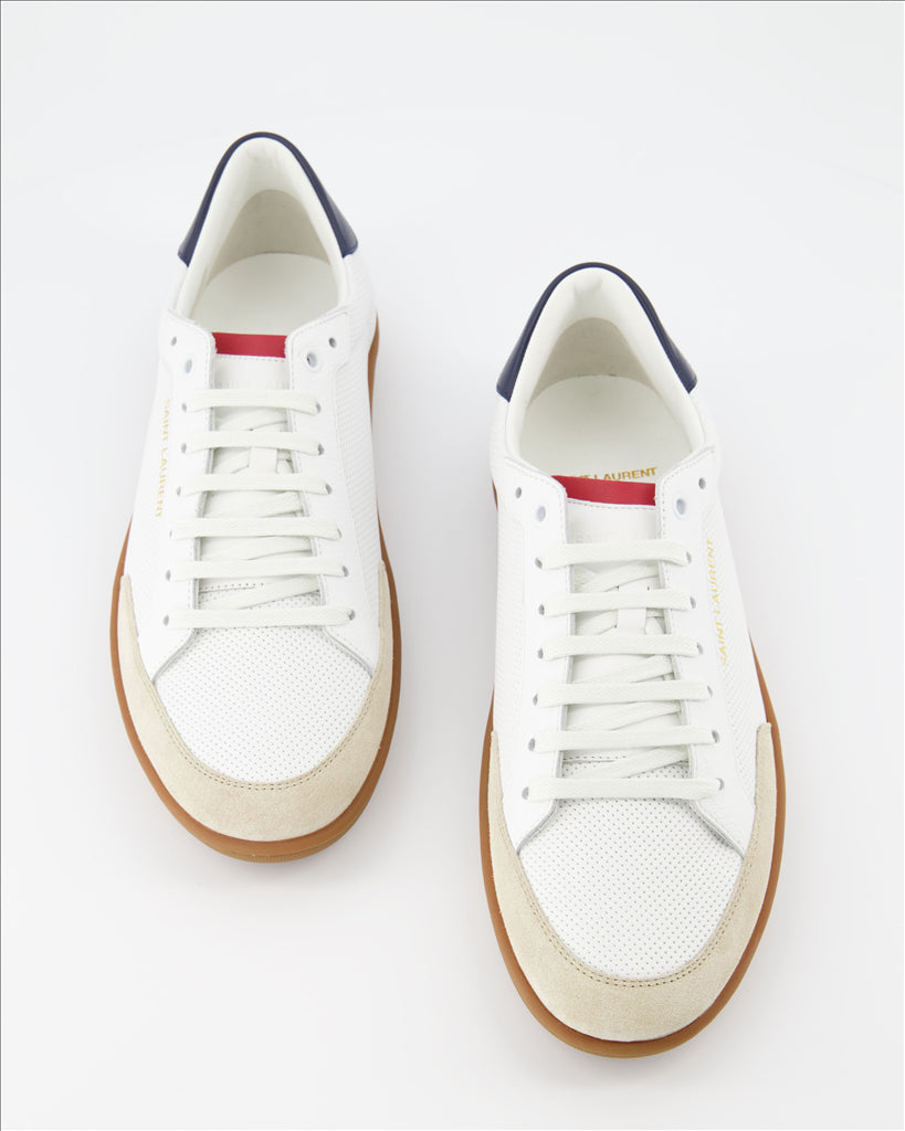 Saint Laurent, White Sneakers, Men's Shoes, Luxury, Sleek Design