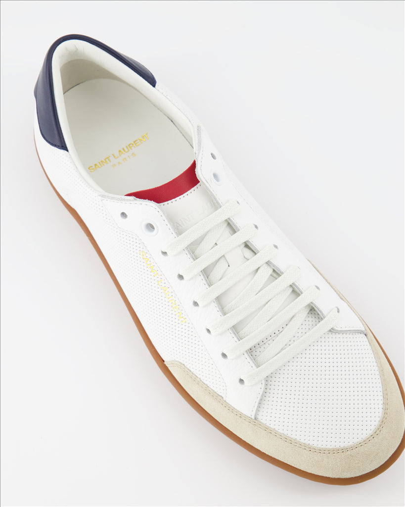 Saint Laurent, White Sneakers, Men's Shoes, Luxury, Sleek Design