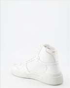 Saint Laurent, High Top Sneakers, Men's Luxury Shoes, White Sneakers, SL24