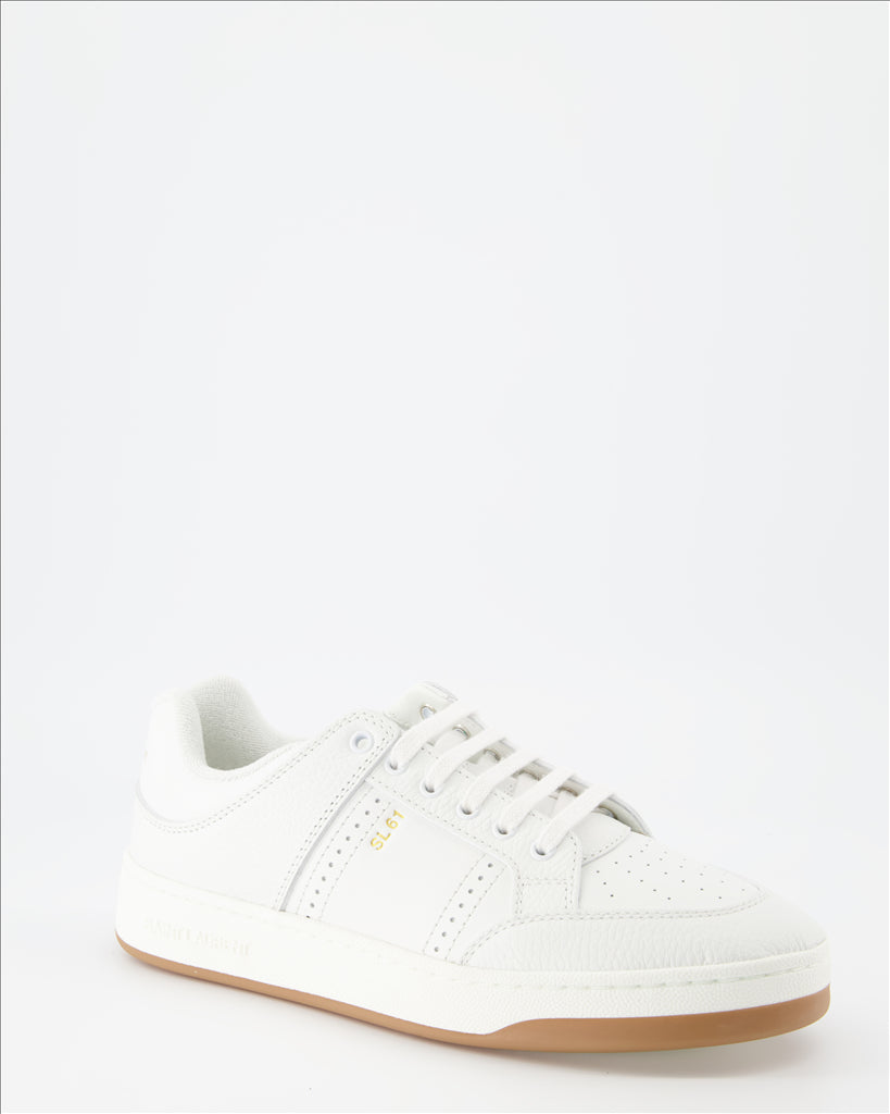 Saint Laurent, Baskets SL61, luxury sneakers, men's white sneakers, designer footwear